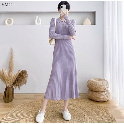 VM444 VÁY LEN NỮ DÁNG DÀI