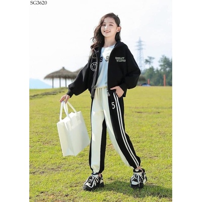 SG3620 BỘ NỈ THỂ THAO BÉ GÁI