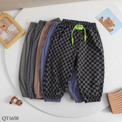 QT1658 Quần jogger nỉ thể thao cho bé