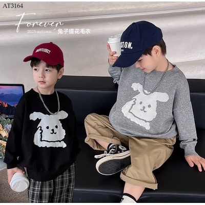AT3164 ÁO LEN THỎ TRẮNG CHO BÉ HÃNG AOAOKIDS