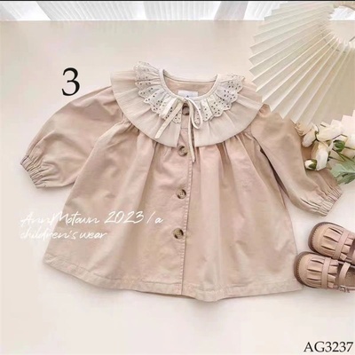 AG3237  Áo sơ mi cổ sen cho bé