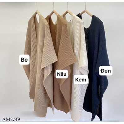 AM2749 KHĂN LEN TRƠN KIÊM ÁO CHOÀNG 2 IN 1