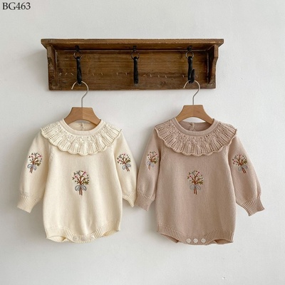 BG463 BODY LEN CỔ SEN CHO BÉ GÁI