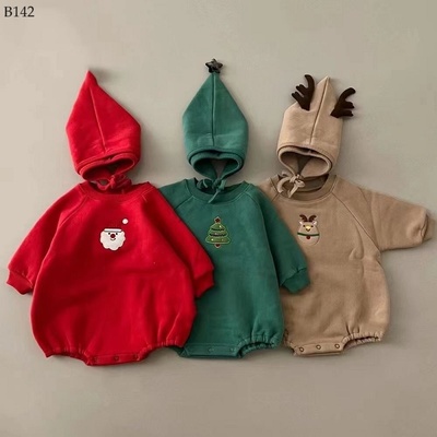 B142 BODYSUIT MẪU GIÁNG SINH KÈM MŨ CHO BÉ