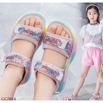 GG3814 BST SANDAL BÉ GÁI BẢNG MÀU XINH