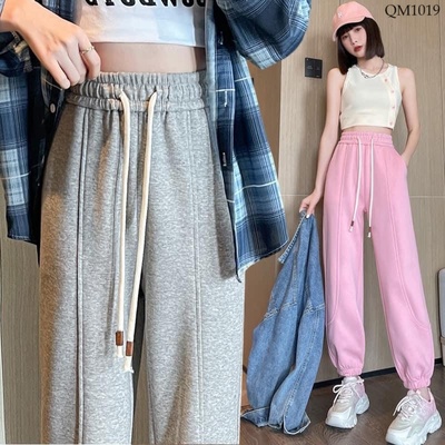 QM1019 QUẦN NỈ BO GẤU DÁNG THỂ THAO CHO NỮ