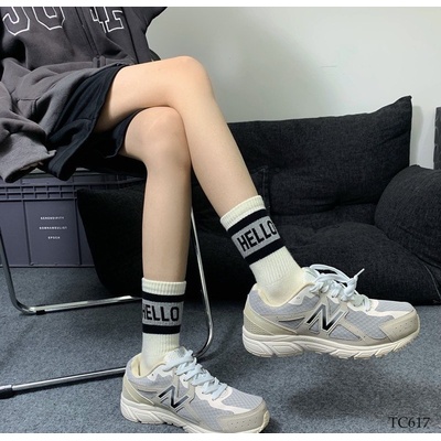 TC617 SET 4 ĐÔI TẤT CAO CỔ UNISEX KIỂU DÁNG THỂ THAO