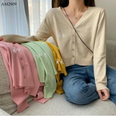 AM2809 ÁO LEN CARDIGAN DÁNG NGẮN