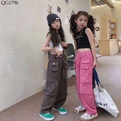 QG1796 QUẦN KAKI SUÔNG TÚI HỘP CHO BÉ GÁI SIZE ĐẠI