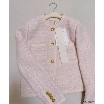 AM2827  Áo dạ tweed hồng nữ