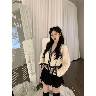 AM2831 ÁO CARDIGAN PHỐI VIỀN