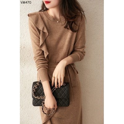 VM470-VÁY LEN DÁNG HÀN QUỐC