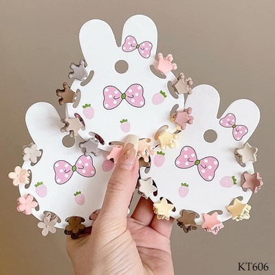 KT606 Set 2 vỉ kẹp tóc cute cho bé