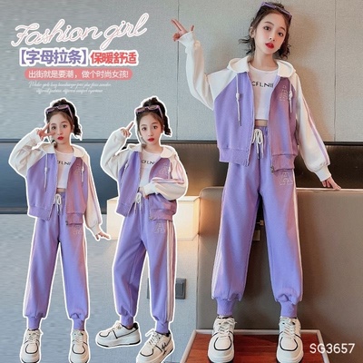SG3657 BỘ NỈ THỂ THAO BÉ GÁI