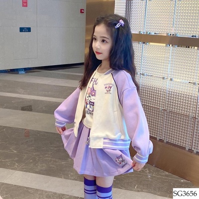 SG3656 SET BỘ 3 MÓN (KHOÁC BOMBER + ÁO THUN + QUẦN/VÁY) KUROMI