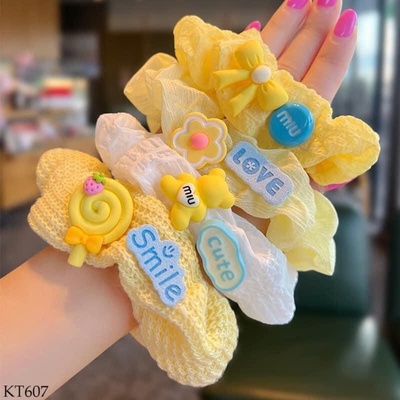 KT607 Set 4 dây buộc tóc cute cho bé