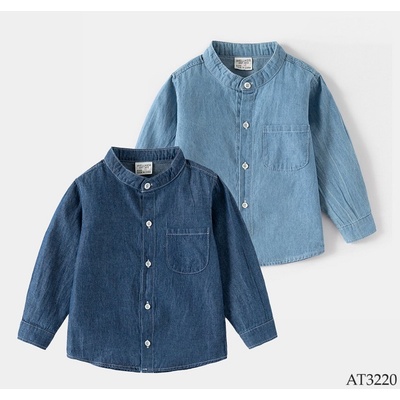 AT3220  SƠ MI JEANS CỔ TRỤ CHO BÉ NHÀ WELLKIDS