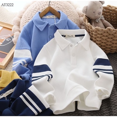 AT3222 ÁO NỈ CỔ POLO CHO BÉ TRAI