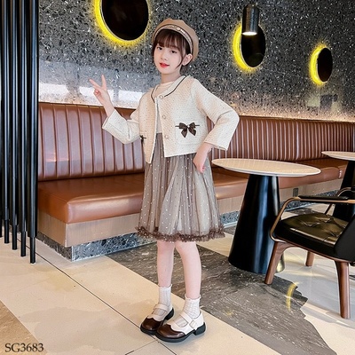SG3683 SET VÁY DẠ BÉ GÁI