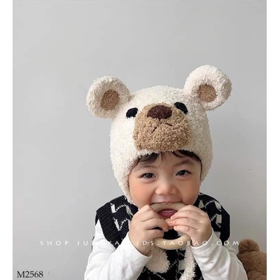 M2568 MŨ LEN GẤU DỄ THƯƠNG CHO BÉ