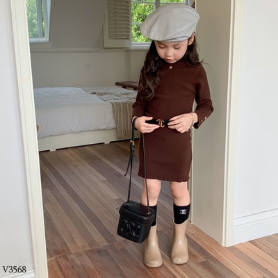 V3568 VÁY BODY NÂU TÂY BÉ GÁI