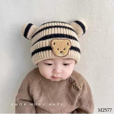 M2577  MŨ LEN GẤU XINH XẮN CHO BÉ