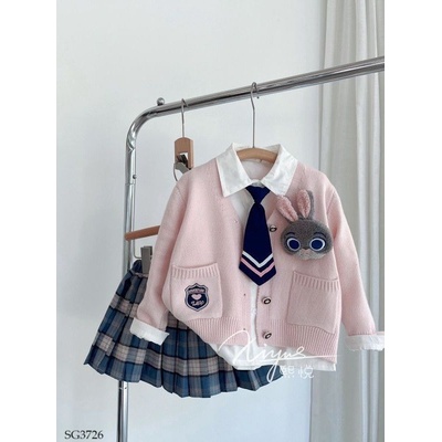 SG3726 SET 3 MÓN ÁO CARDIGAN+ÁO SƠ MI+CHÂN VÁY