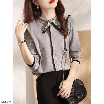AM3090 ÁO LEN THẮT NƠ CHO NỮ
