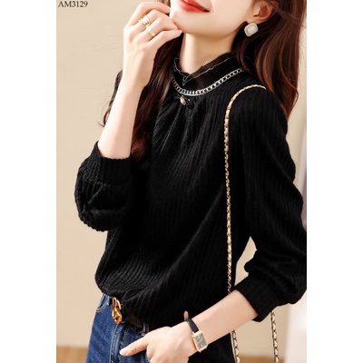 AM3129 ÁO LEN CỔ VIỀN CHO NỮ
