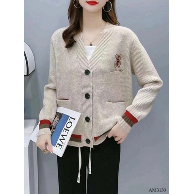 AM3130 ÁO KHOÁC LEN CARDIGAN THÊU GẤU