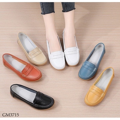GM3715  GIÀY MOCA DA BÒ MẪU MỚI