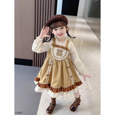 V3607 VÁY LOLITA GẤU NƠ CUTE CHO BÉ GÁI