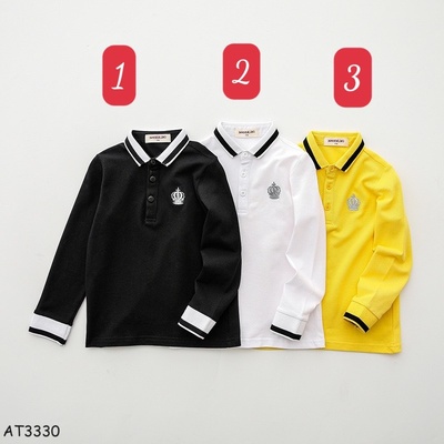 AT3330-ÁO POLO DÀI TAY BÉ TRAI