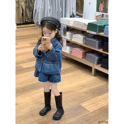 SG3792 SET DENIM CHO BÉ GÁI