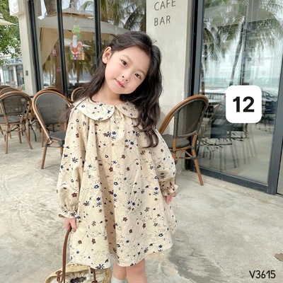 V3615 VÁY THU ĐÔNG BÉ GÁI