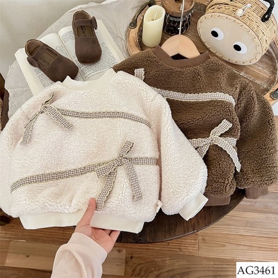 AG3461 ÁO SWEATER NƠ LÔNG CHO BÉ