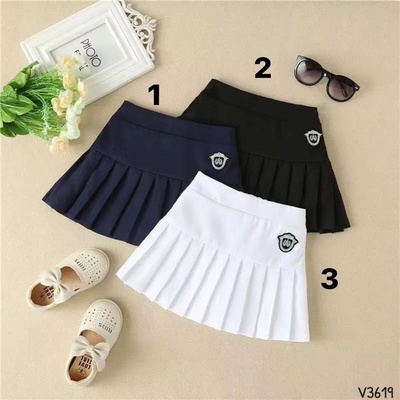 V3619 CHÂN VÁY XẾP LY BÉ GÁI