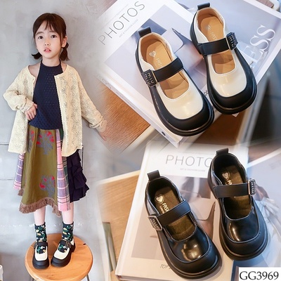GG3969 GIÀY DA PHỐI MÀU MIUMIU CHO BÉ