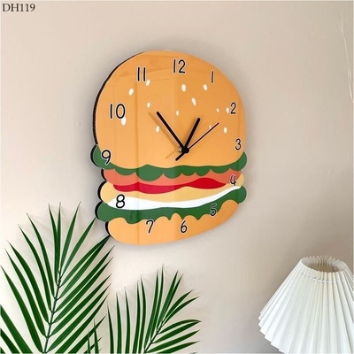 DH119 ĐỒNG HỒ TREO TƯỜNG HÌNH HAMBERGER