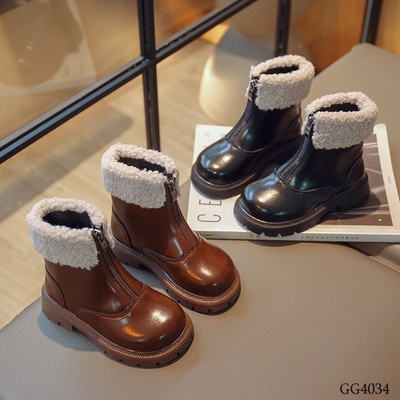 GG4034 GIÀY BOOT CỔ LÔNG CHO BÉ