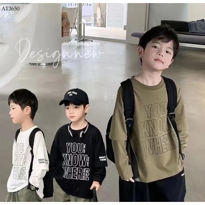 AT3650 ÁO THU ĐÔNG DÀI TAY BÉ TRAI