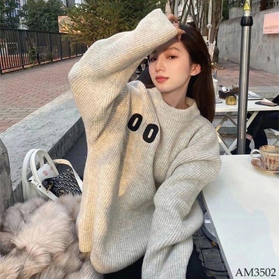 AM3502  ÁO LEN CỔ TRÒN NỮ