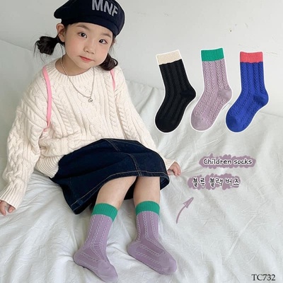 TC732 SET 3 ĐÔI TẤT CAO CỔ CHO BÉ GÁI