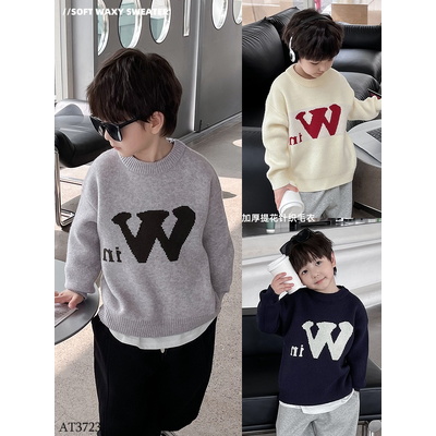 AT3723 ÁO LEN CỔ TRÒN CHỮ W NHÀ AOAOKIDS