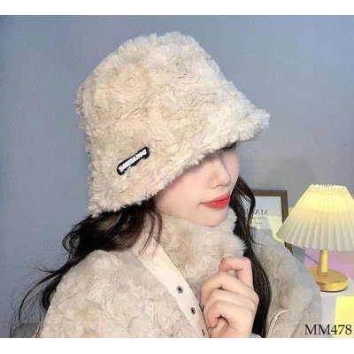 MM478  MŨ BUCKET LÔNG CỪU NỮ