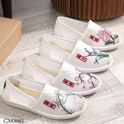 GM3981 GIÀY LƯỜI THÊU HOA NỮ