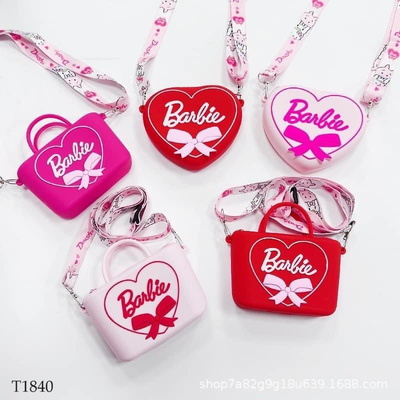 T1840 Túi xách Barbie trái tim cho bé