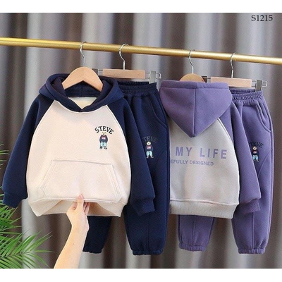S1215 BỘ NỈ LÓT LÔNG CHO BÉ