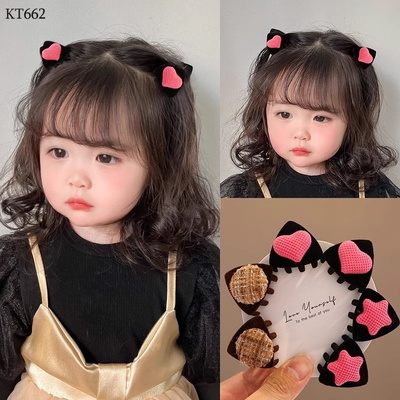 KT662 SET 3 ĐÔI KẸP TÓC HÌNH TAI MÈO