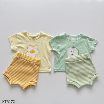 ST3172 Bộ áo thun + quần short trái cây cho bé